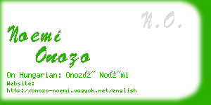 noemi onozo business card